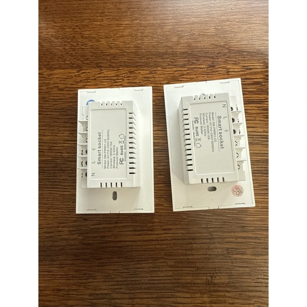2 WiFi Smart Outlet  Wall Power Socket 2 Plug Each